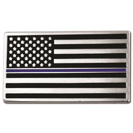 Thin Blue Line American Flag Pin 