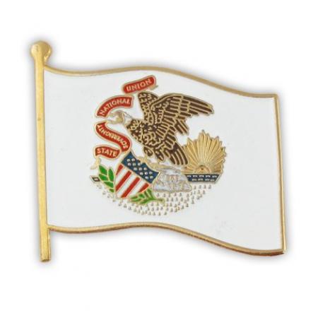 Illinois State Flag Pin 