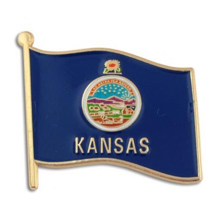 Kansas State Flag Pin 