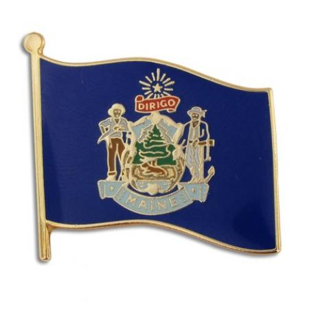 Maine State Flag Pin 