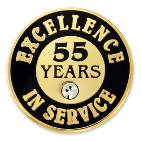 Excellence In Service Pin - 55 Years 