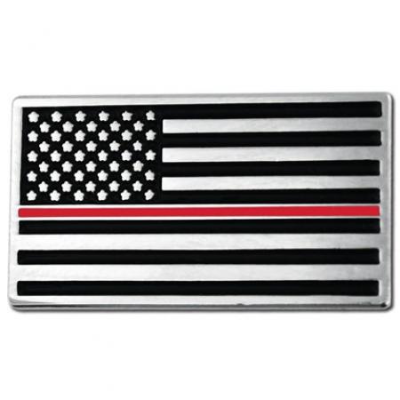 Thin Red Line American Flag Pin 