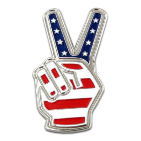 Peace Sign Fingers Pin 