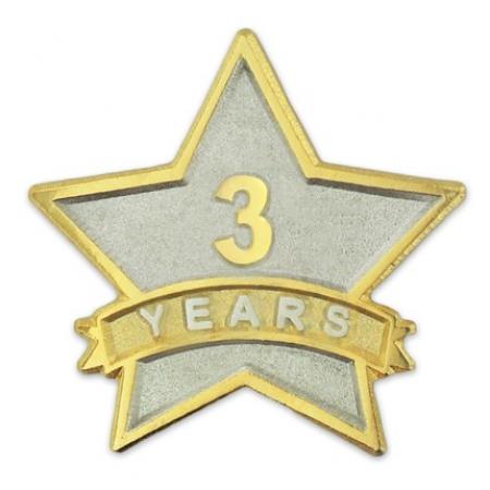 Years of Service Star Pin - 3 Years 