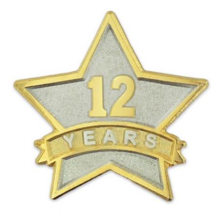 Years of Service Star Pin - 12 Years 