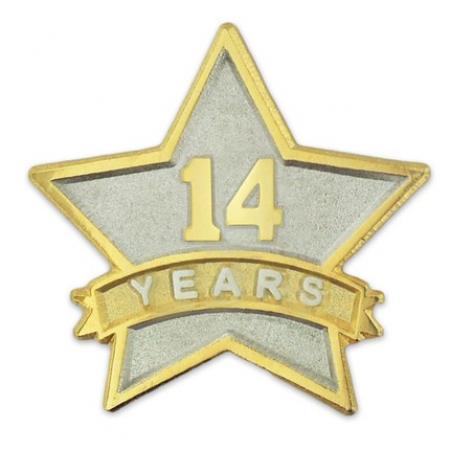 Years of Service Star Pin - 14 Years 