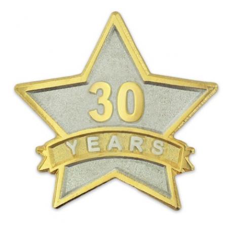 Years of Service Star Pin - 30 Years 