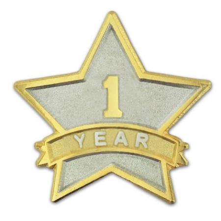 Year of Service Star Pin - 1 Year 