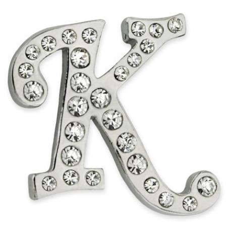 Rhinestone Letter K Pin 