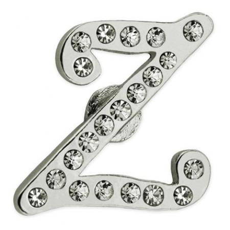 Rhinestone Letter Z Pin 