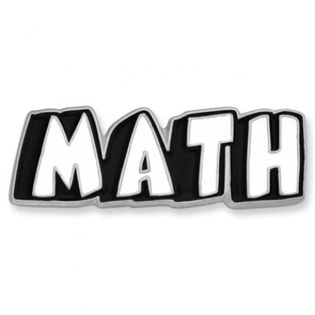 Math Word School Pin
