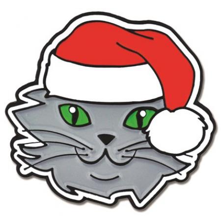 Cat with Santa Hat Pin 