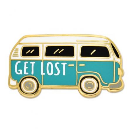 Get Lost Hippie Van Pin 