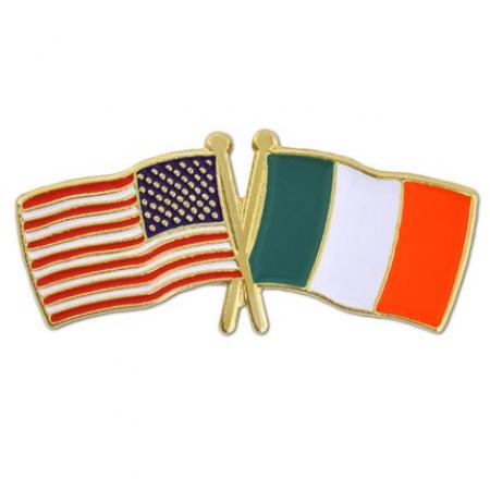 USA and Ireland Flag Pin 