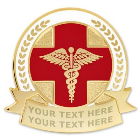 Engravable Caduceus Pin 