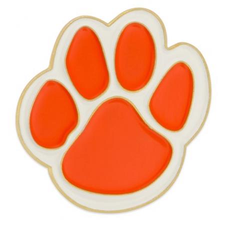 Orange Paw Pin 