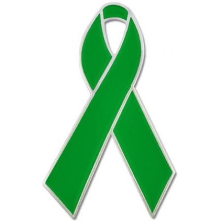 Green Ribbon Pin 