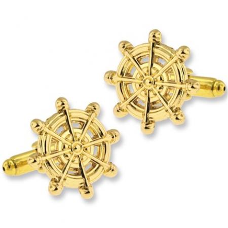 Nautical Captain Wheel Cufflink Set 