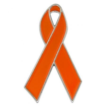 Orange Ribbon Pin 