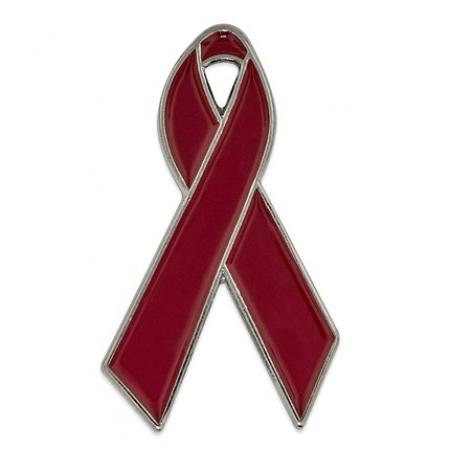 Burgundy Ribbon Pin 