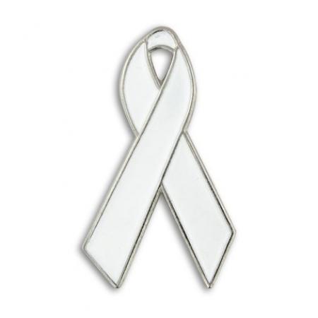 White Ribbon Pin 