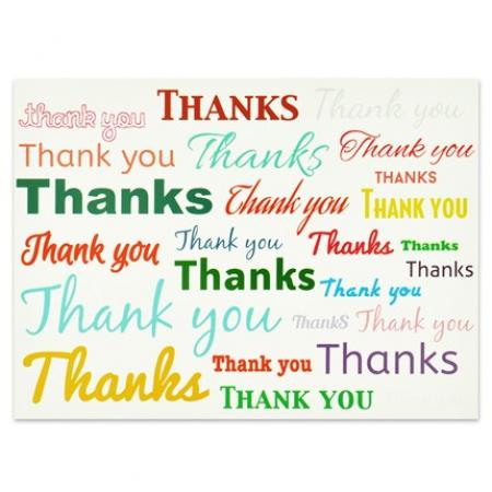 Words of Thanks Presentation Card 