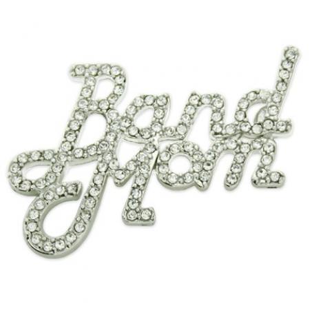 Rhinestone Band Mom Pin 