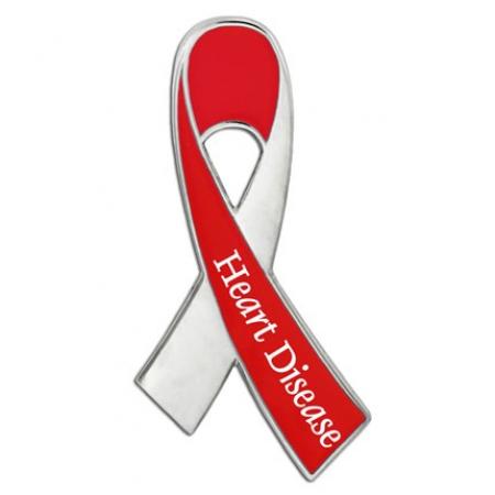 Heart Disease Awareness Ribbon Pin 