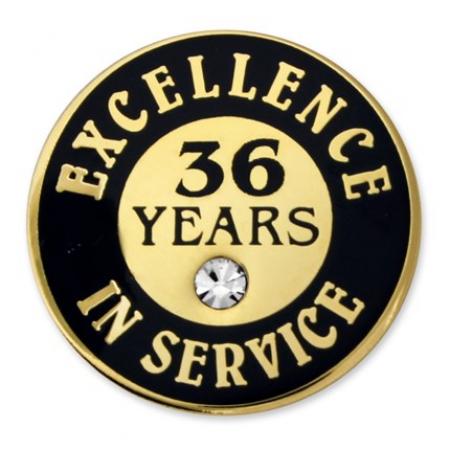 Excellence In Service Pin - 36 Years 