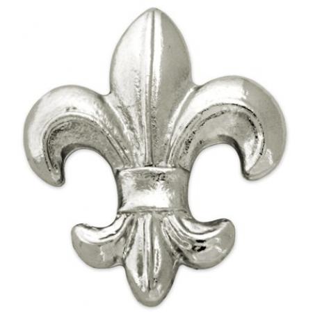 Silver Fleur-de-lis Lapel Pin 