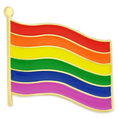 Rainbow Flag Pin Magnetic Back 