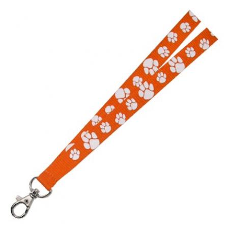 Paw Print Lanyard - Orange 