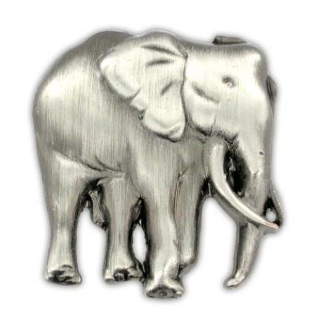 Elephant Pin - Antique Silver 