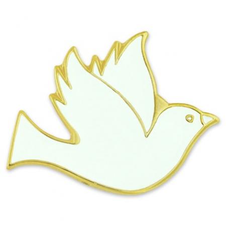 White Dove Pin Magnetic Back 