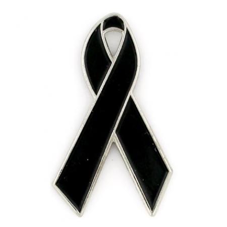 Black Ribbon Pin 