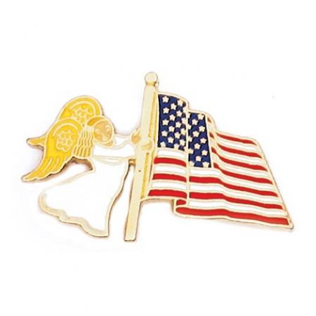 US Flag Angel Pin 