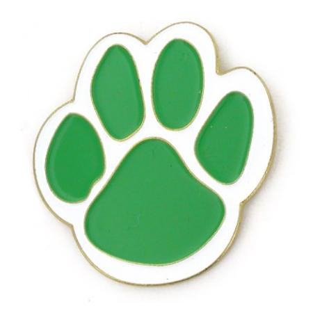 Green Paw Pin 