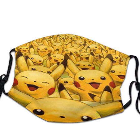 Face mask reusable Pikachu Kids Face Protection Mask BandaNeck Gaiter  Reusable Washable  Printed Pikachu 