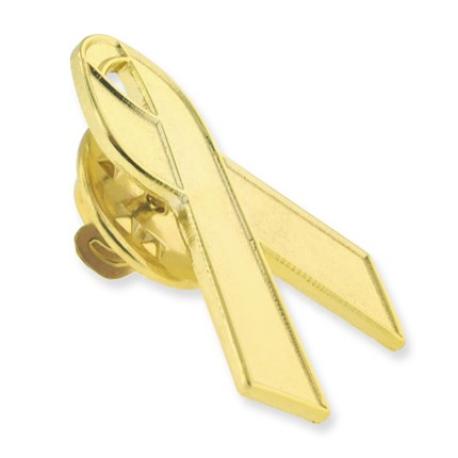     Gold Ribbon Pin