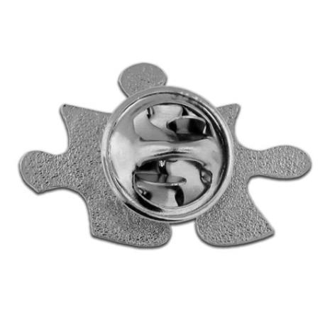     Silver Puzzle Piece Pin