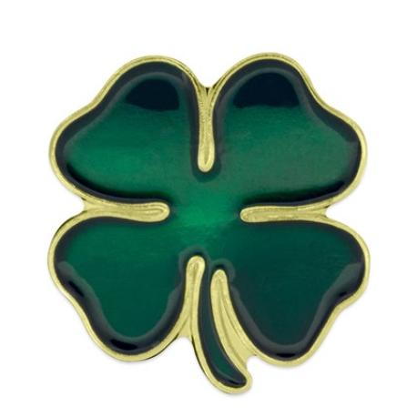     Green Four Leaf Clover Pin