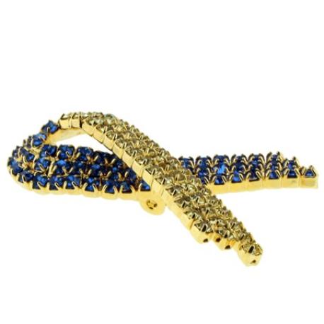     Rhinestone Down Syndrome Ribbon Brooch