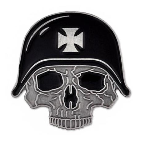     Biker Skull with Helmet Pin