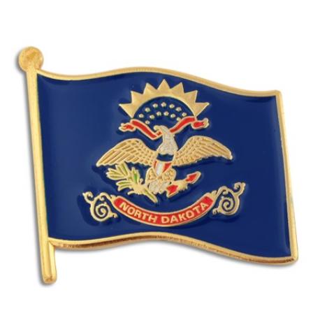     North Dakota State Flag Pin