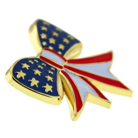     American Flag Bow Pin