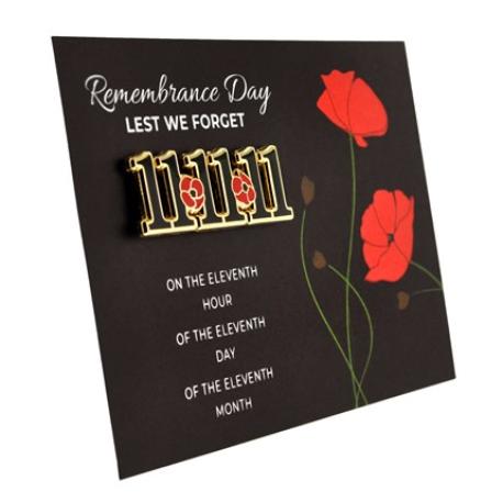     11-11-11 Remembrance Day Pin and Card