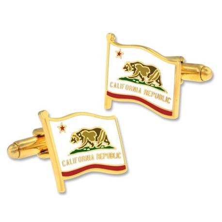     California Flag Cufflink Set