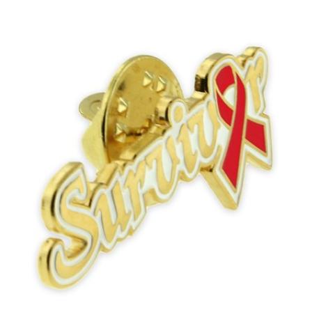     Red Ribbon Survivor Pin