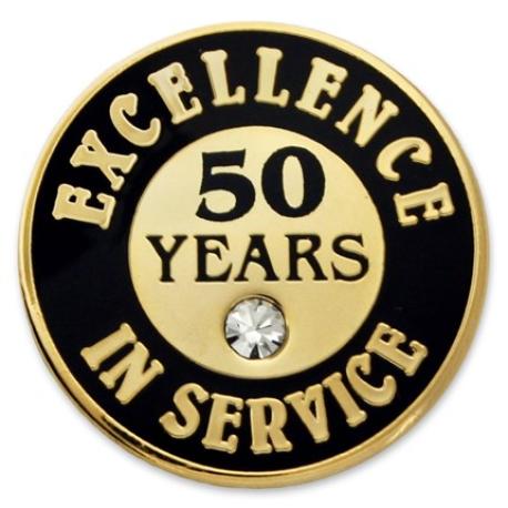     Excellence In Service Pin - 50 Years