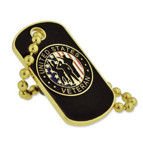     Veteran Dog Tag Pin